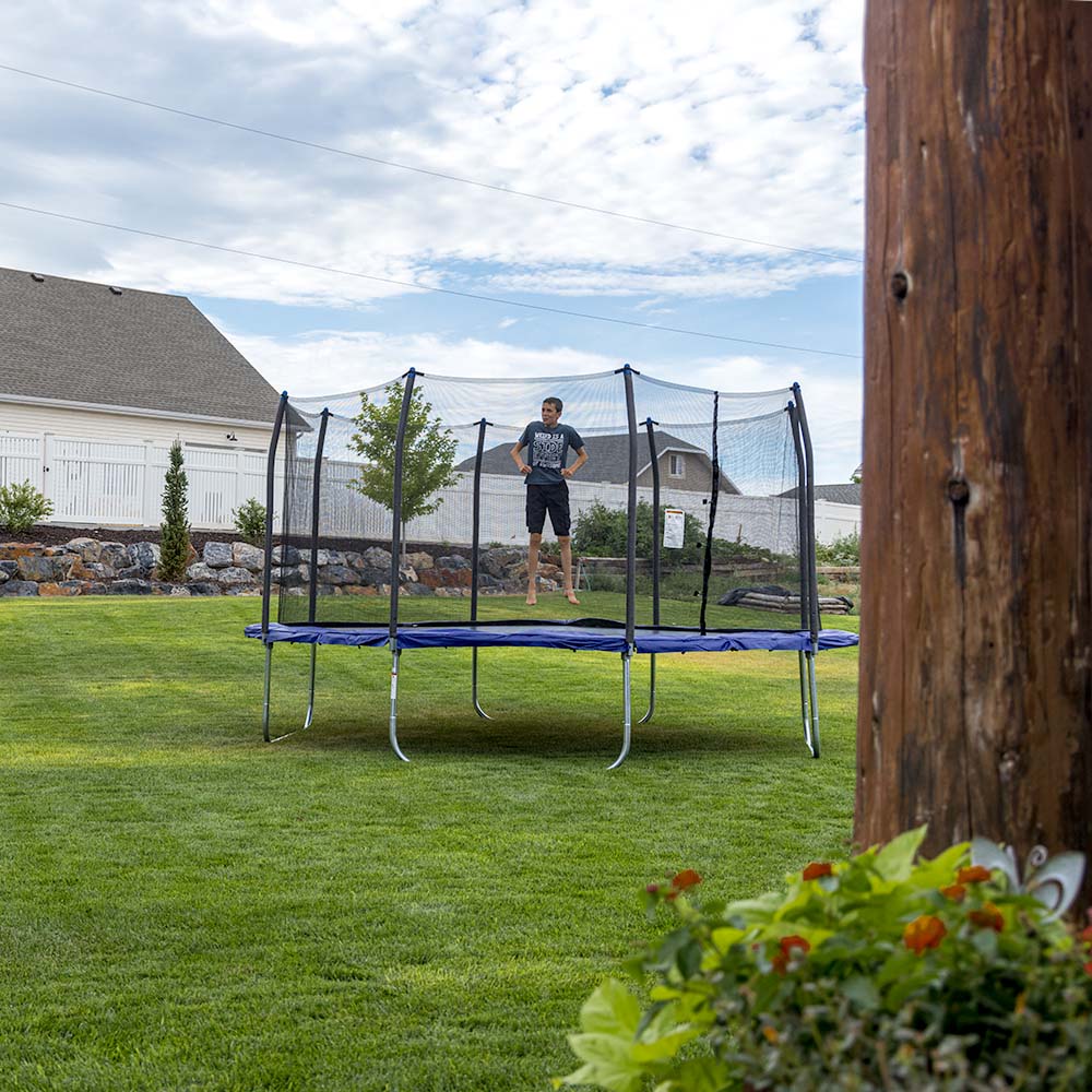 14' Square Trampoline - Blue - Image 8