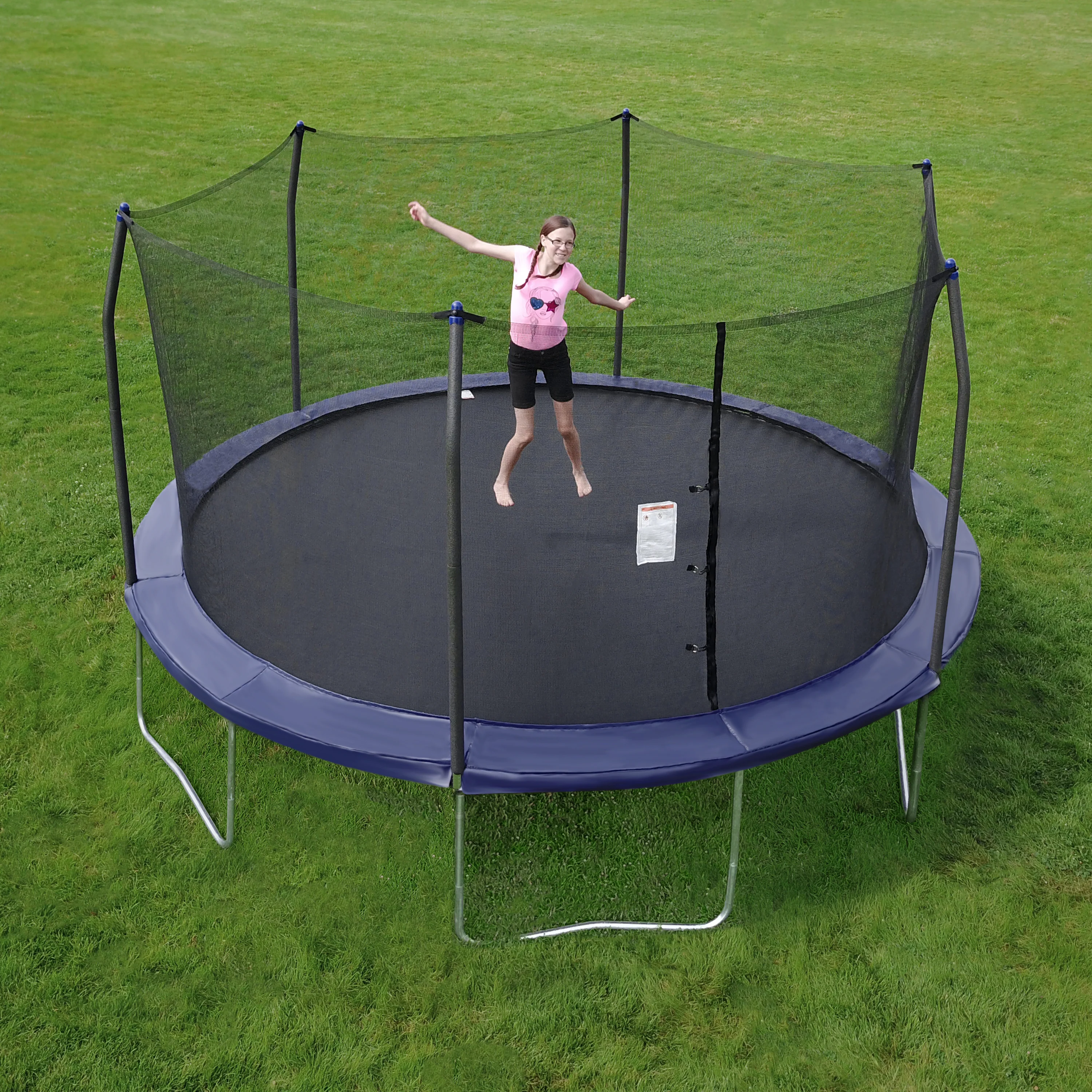 15' Round Trampoline - Navy - Image 5