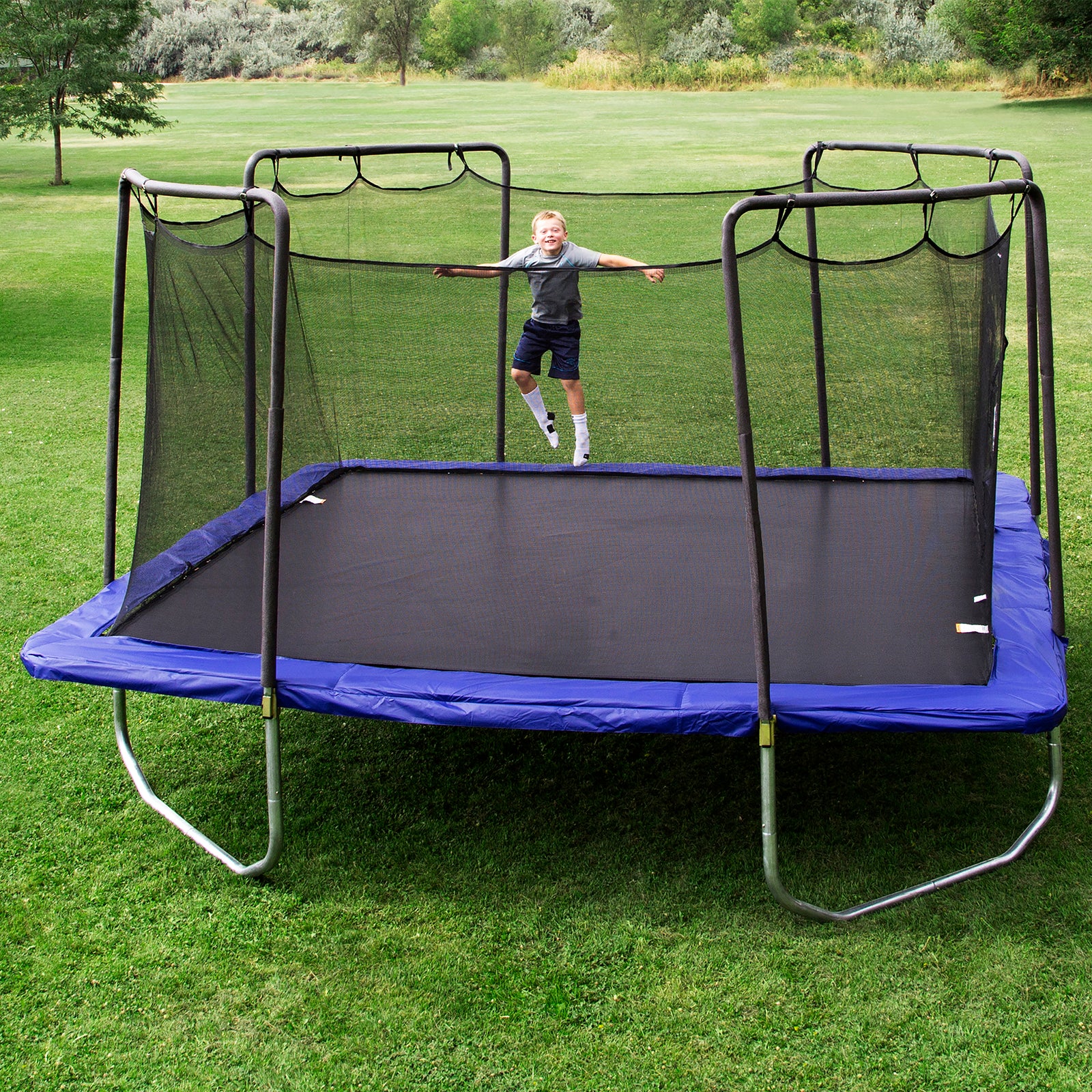 15' Square Trampoline - Blue - Image 9