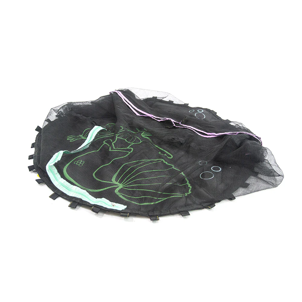 55" Mermaid Jump Mat and Enclosure Net Combo with Sound - Image 2