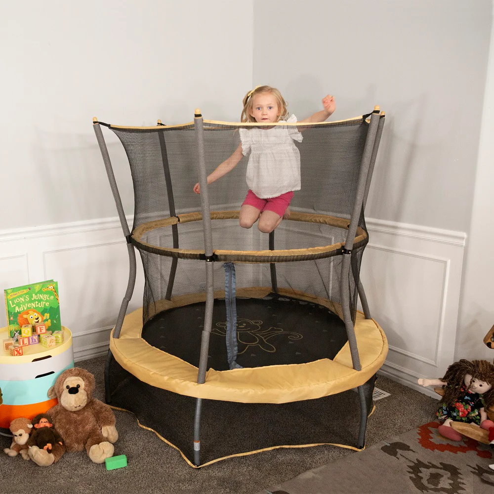 55" Lil' Monkey Mini Trampoline with Enclosure and Sound - Image 7