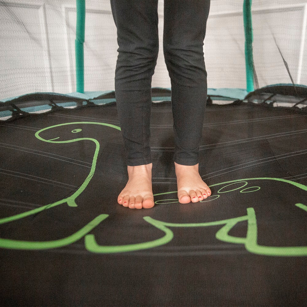 55" Stomping Bronto Mini Trampoline with Enclosure and Sound - Image 9