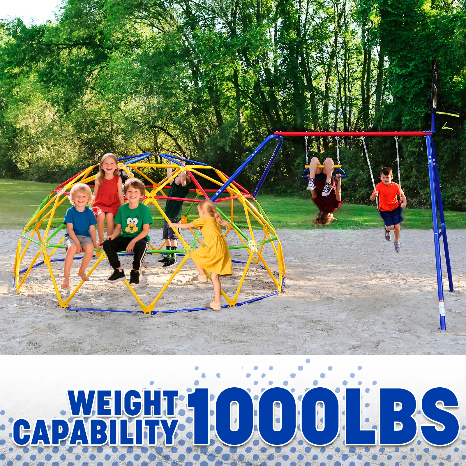 ActivPlay Geo Dome Climber with Swing Set - Image 12