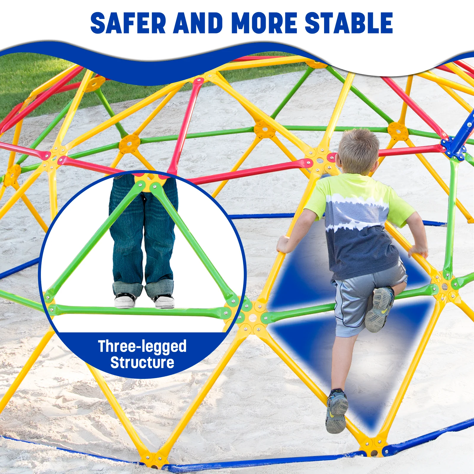 ActivPlay Geo Dome Climber with Swing Set - Image 4