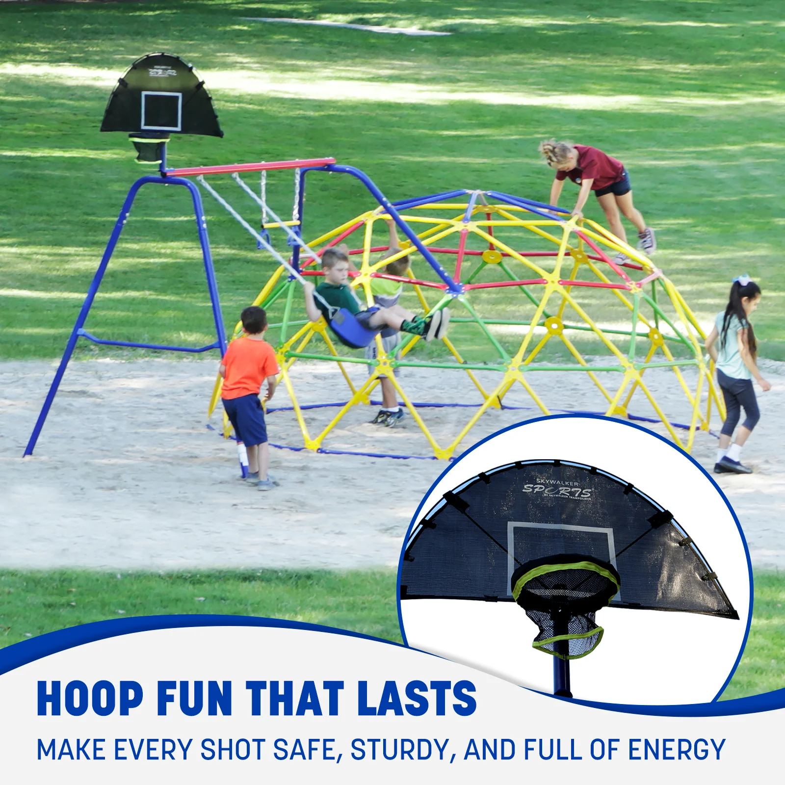 ActivPlay Geo Dome Climber with Swing Set - Image 8