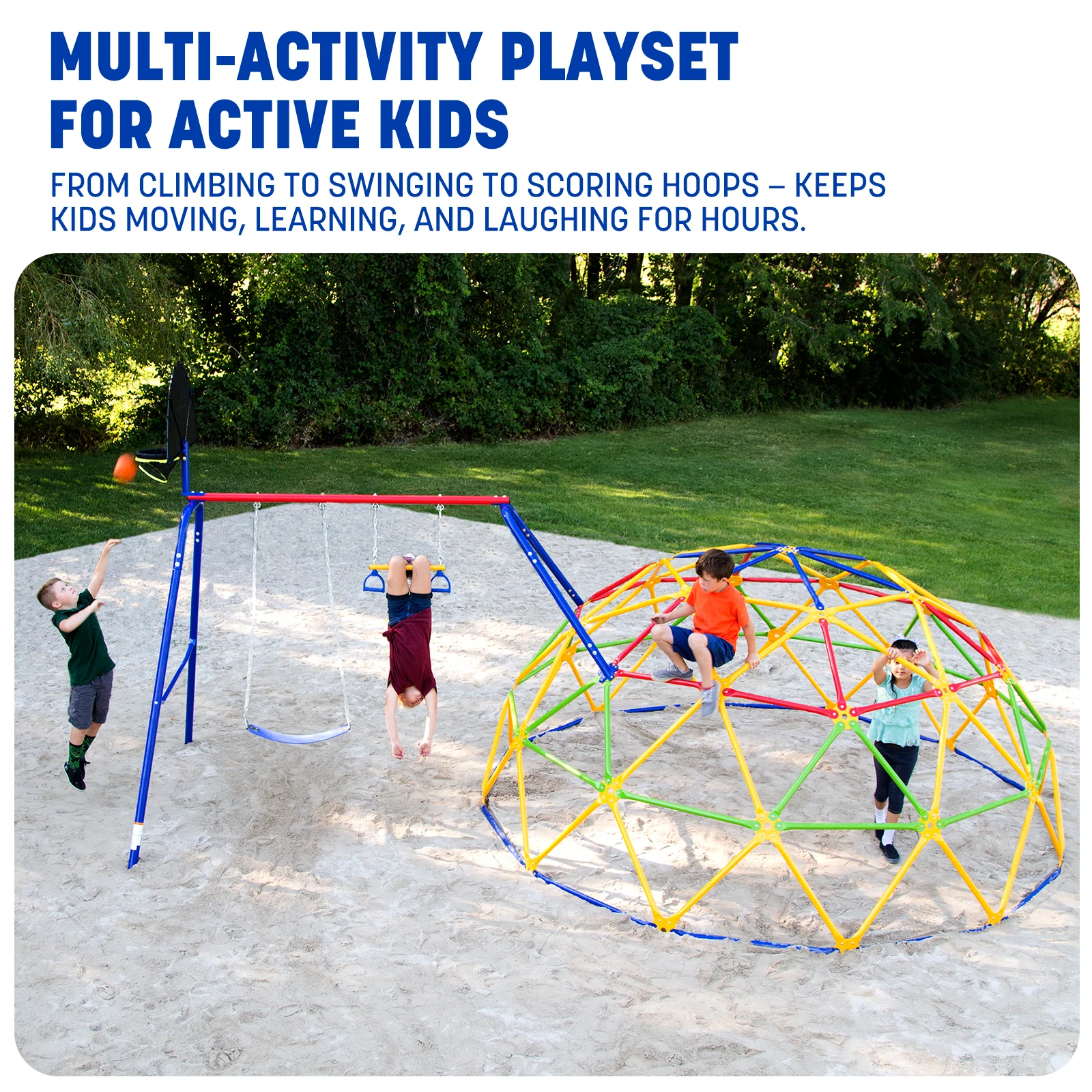 ActivPlay Geo Dome Climber with Swing Set - Image 9