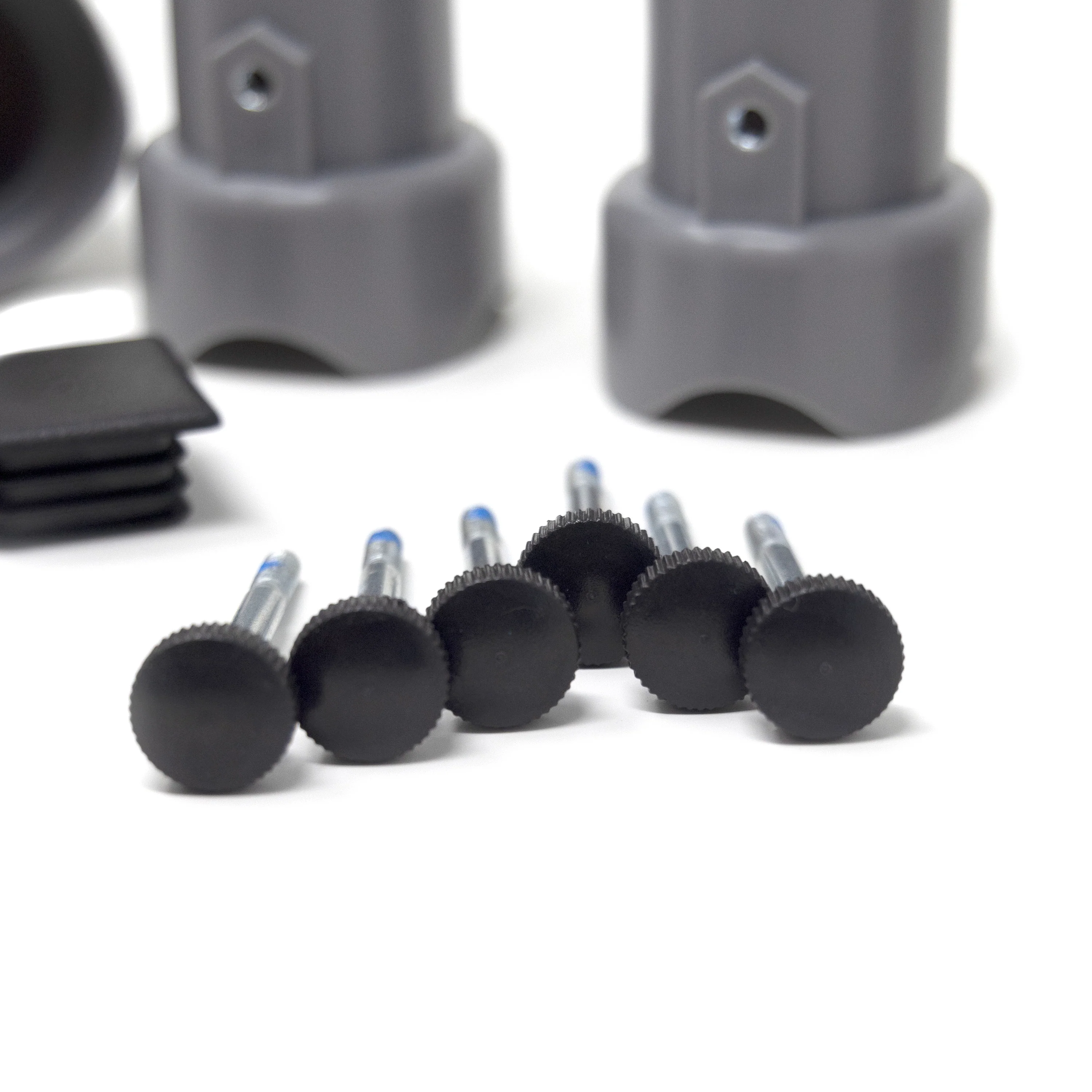 Small Grey Pole Cap Kit with Bolts and End Caps (Set of 6) 8048, 11047, 8031 - Image 2