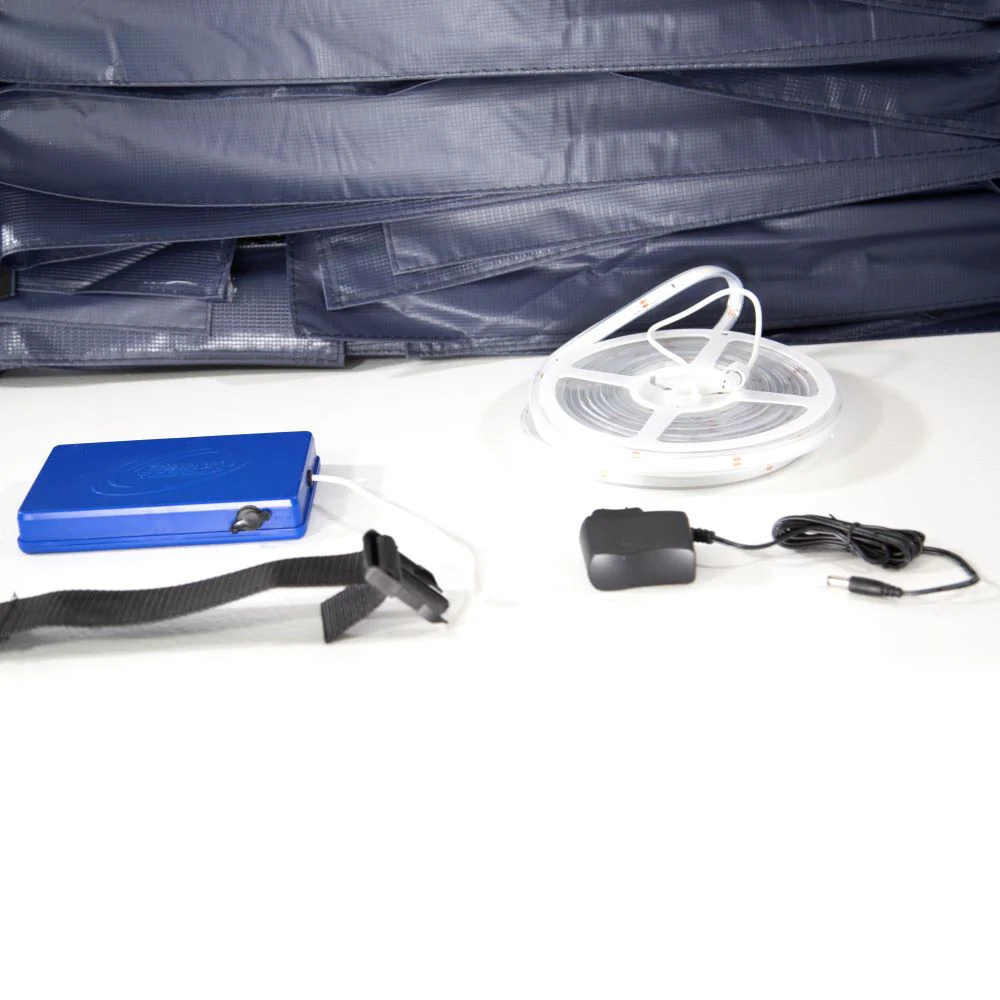 13' Square Lighted Spring Pad - Navy - Image 2