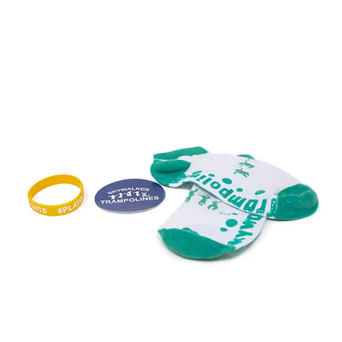 Skywalker Trampolines Socks, Wristband, and Sticker Swag Kit - Image 4