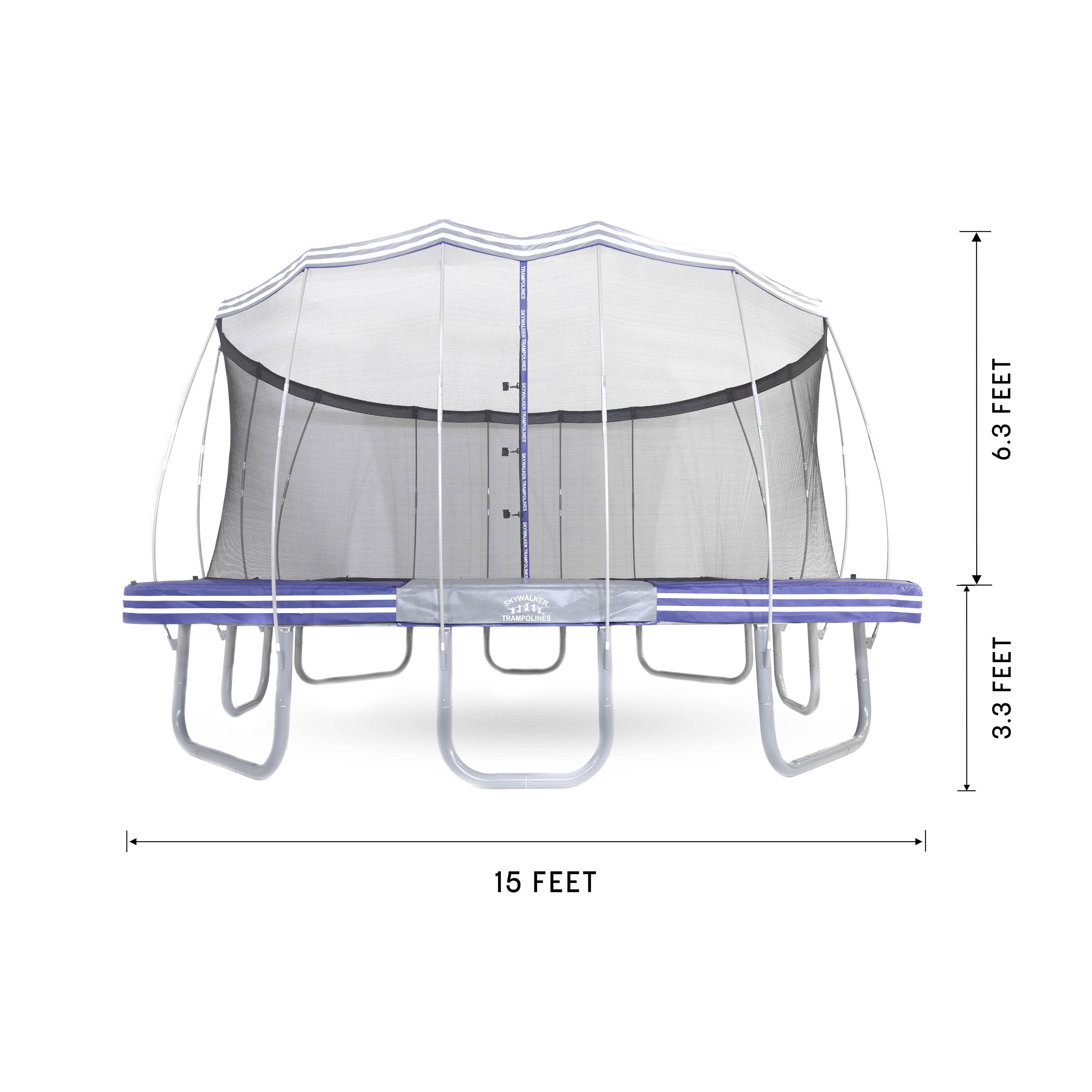 15' Premium Square Trampoline with Enclosure Net - Image 8