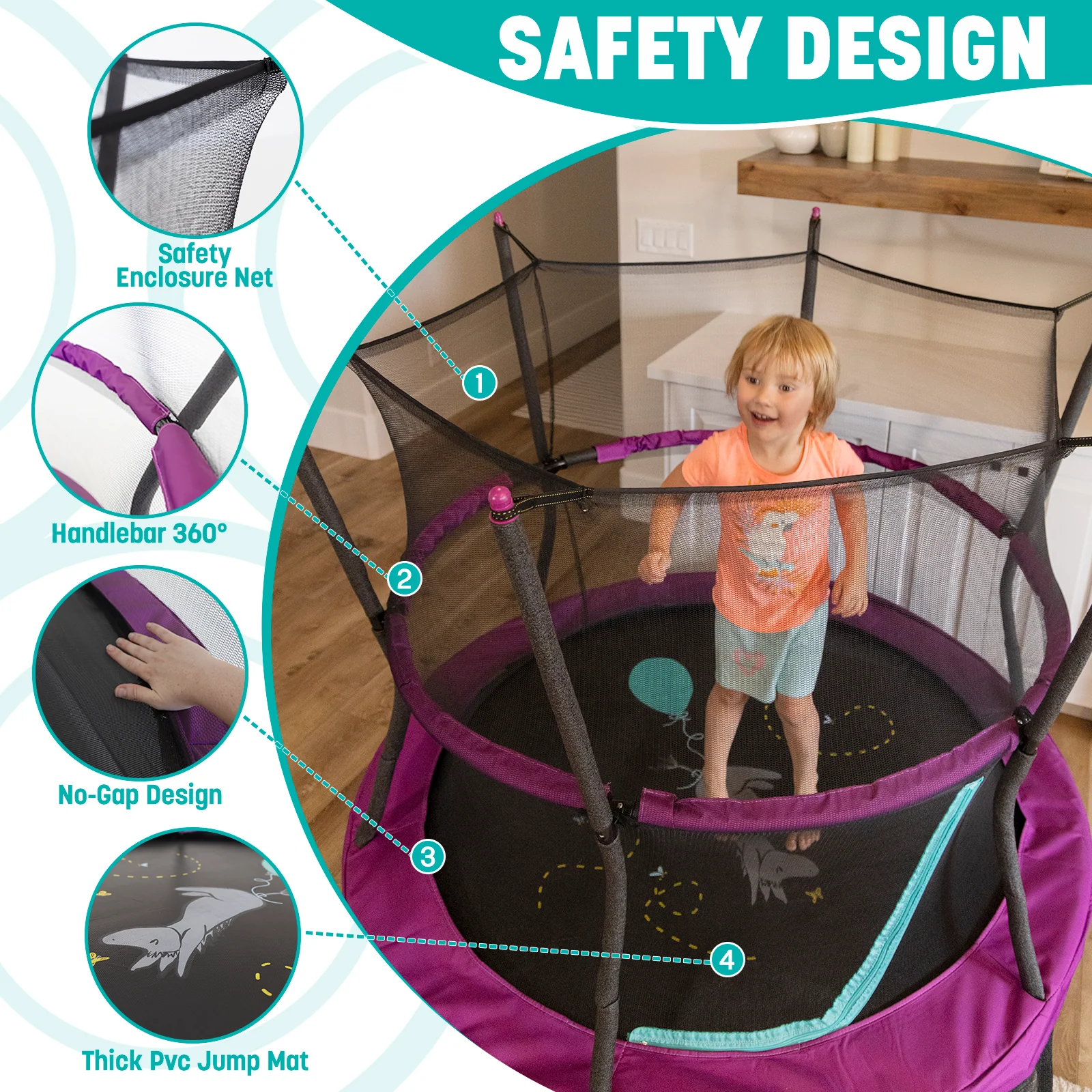 Skywalker Trampolines 60" Eeyore Mini Trampoline for Kids - Image 5