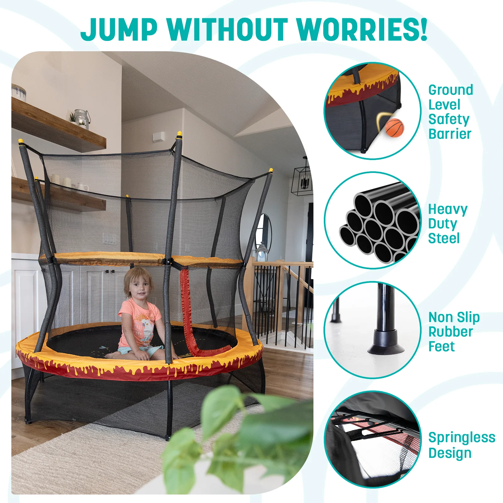 Skywalker Trampolines 60in Winnie the Pooh Mini Trampoline for Kids - Image 3